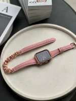 بند اپل واچ چرم کارتیر سانتوس همراه با گارد نگین دار (کدw5008) - تصویر 5