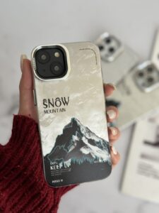 قاب موبایل آیفون نورث فیس ( The North face ) برفی محافظ دوربین استندشو - تصویر 2