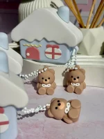 کاور ایرپاد سیلیکونی خونه با آویز خرسی (کدa0256) - تصویر 5