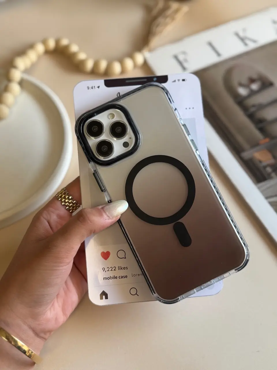 0f3840 قاب Matte Land MagSafe (کدC2098) - تصویر 1