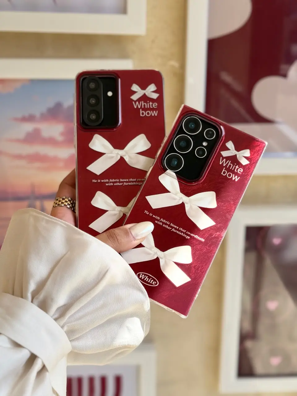 13dbed قاب چری white bow اندرویدی (کدC2095) - تصویر 1