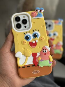 قاب موبایل آیفون باب اسفنجی پاتریک حلزون سیلیکونی