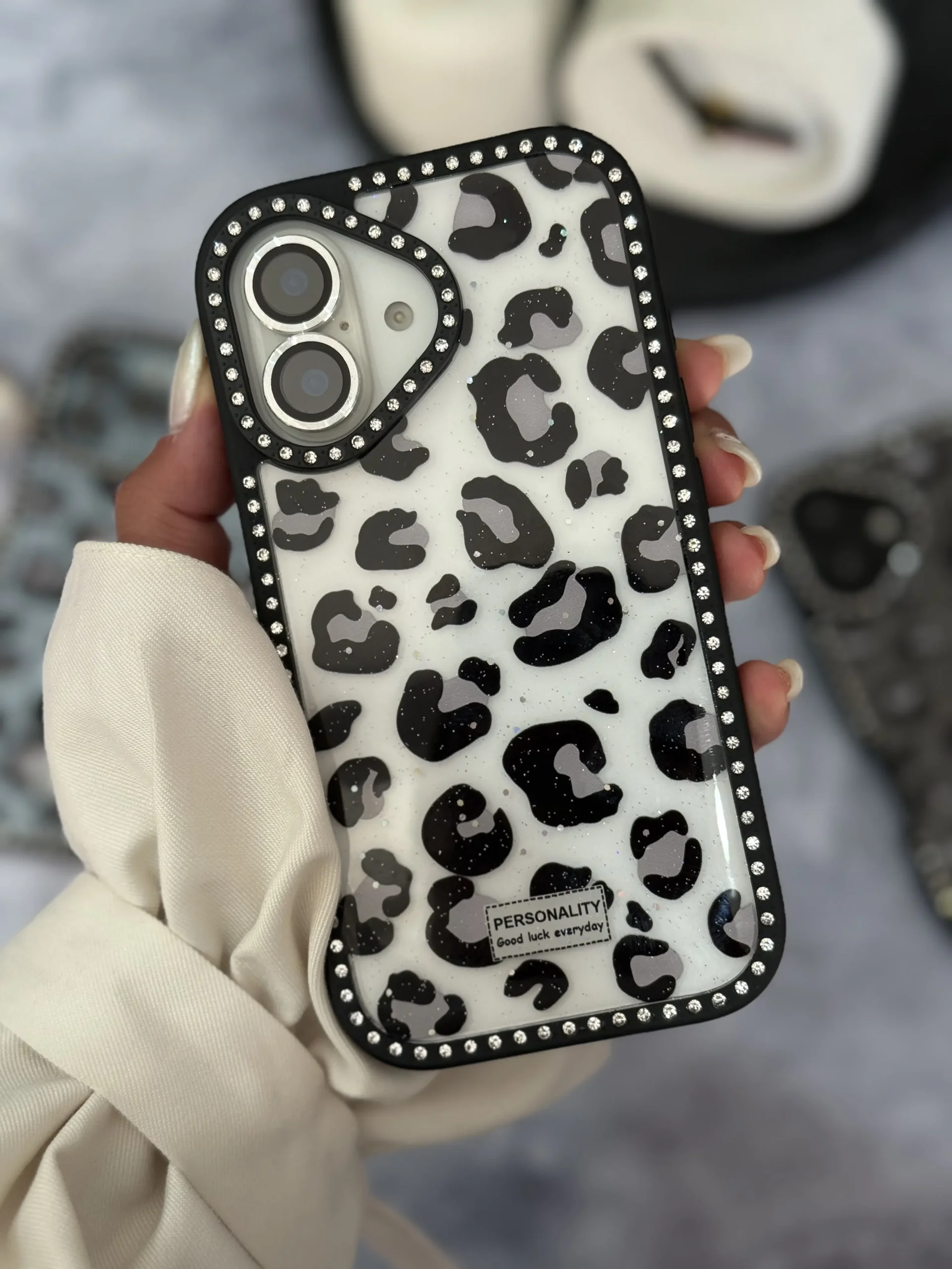 24a7ae قاب پلنگی نگین دار (کدC2104) - تصویر 1