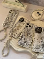 قاب YSL پایتون با آویز و محافظ لنز نگین دار (کدC1983) - تصویر 6