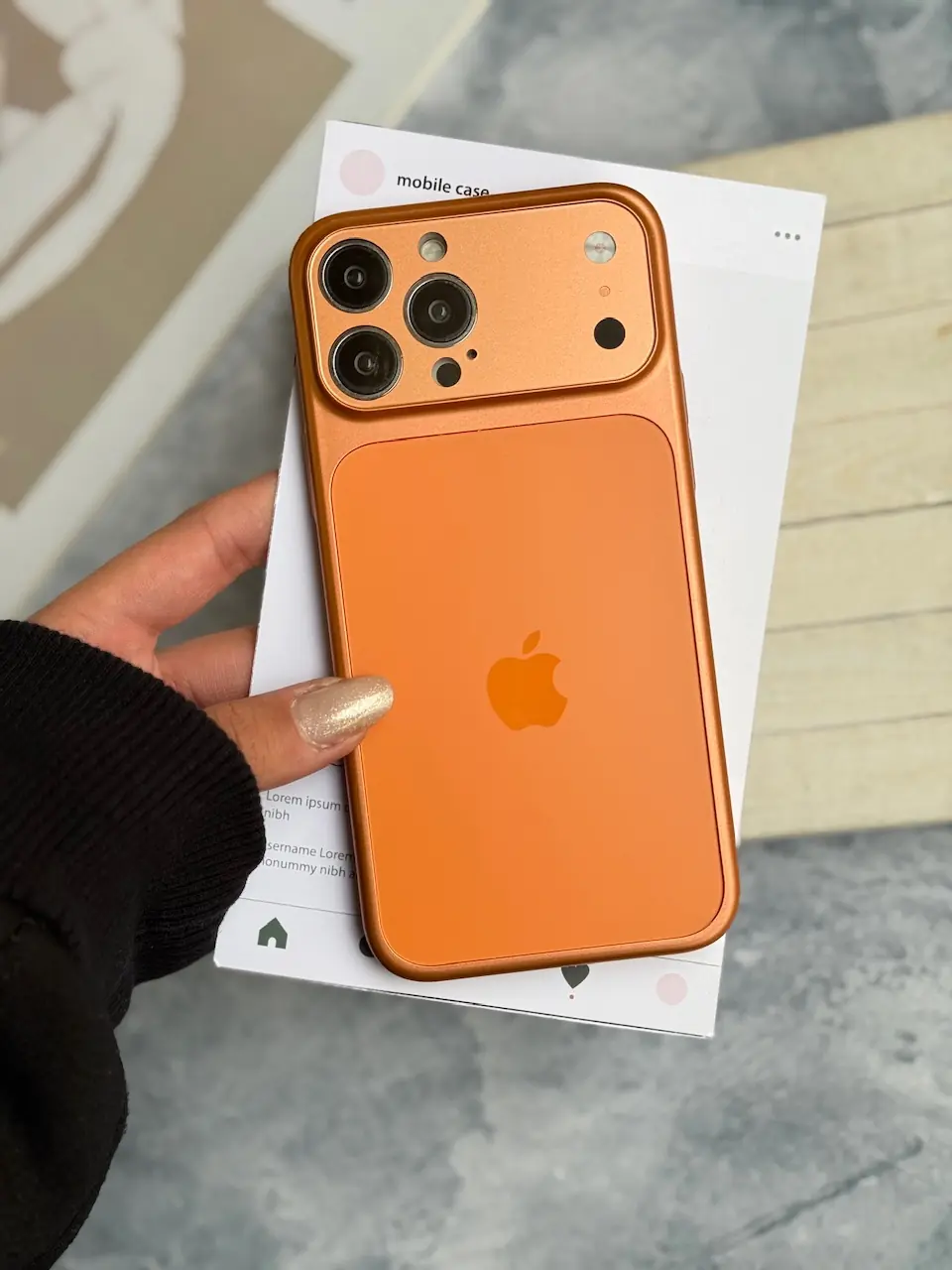 34a602 قاب Orange AG with Apple logo با مگ سیف (کدC2181) - تصویر 1