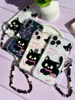 قاب گربه مشکی گوش دار با آویز (کدC2131) - تصویر 5