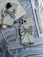 قاب پاپیون نقره ای با بند ژلاتینی (کدC2003)