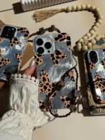 قاب پروانه با بال های پلنگی همراه با آویز (کدC2100) - تصویر 4