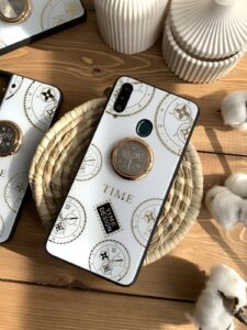 قاب موبایل آیفون ساعت آیینه نگین دار