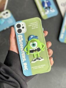 قاب موبایل آیفون کارخانه هیولاها سالی و مایک برجسته محافظ لنزدار - تصویر 2