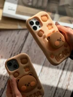 قاب Bear سیلیکونی استند شو آیفون ، سامسونگ ، شیائومی (کدC1519) - تصویر 2