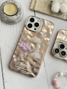 قاب موبایل آیفون دریم کیس ابر ماه و ستاره + بندست - تصویر 3