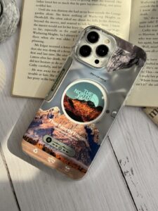 قاب موبایل آیفون موزیکال نورث فیس ( The North face ) کرومی