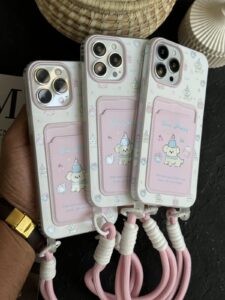 قاب موبایل آیفون سگ کیوتی داگ جاکارتی بنددار - تصویر 3