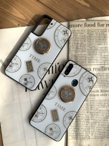 قاب موبایل آیفون ساعت آیینه نگین دار - تصویر 2