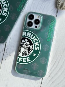 قاب موبایل آیفون استارباکس هلوگرامی سبز - تصویر 2