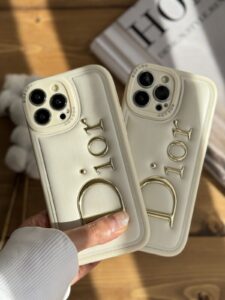 قاب موبایل آیفون دیور بالشتی لوگو طلایی - تصویر 3