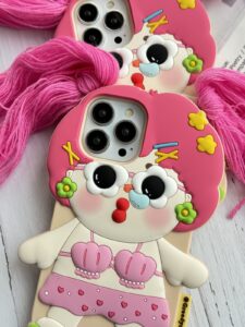 قاب موبایل آیفون عروسک تنبل لپ قرمزی موبلند - تصویر 3