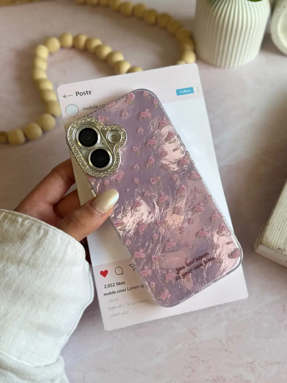 8e01b9 قاب Blooms آیفون (کدC2111) - تصویر 1