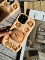قاب Bear سیلیکونی استند شو آیفون ، سامسونگ ، شیائومی (کدC1519) - تصویر 7