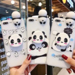قاب موبایل آیفون پاندا عروسکی + پاپ سوکت - تصویر 2