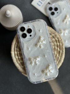 قاب موبایل آیفون پاپیون صدفی برجسته