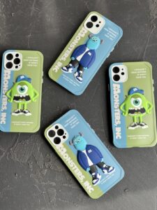 قاب موبایل آیفون کارخانه هیولاها سالی و مایک برجسته محافظ لنزدار - تصویر 3