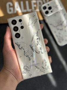 قاب موبایل سامسونگ پروانه صدفی هلوگرامی