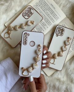 قاب موبایل شیائومی بند قلبی مخملی محافظ لنزدار - تصویر 3