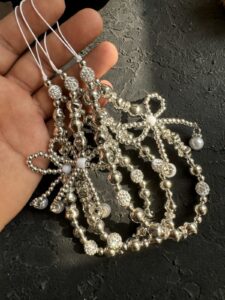 آویز و بند شاینی سیلور گره پاپیون - تصویر 3