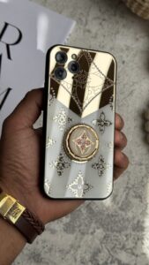 قاب موبایل آیفون لویی ویتون آینه و نگین حلقه