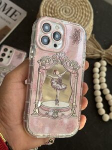 قاب موبایل ( آیفون - سامسونگ ) دختر بالرین جعبه موزیکال بند ست