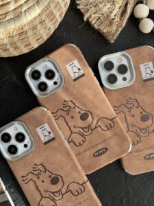 قاب موبایل آیفون سگ روی دیوار سنگشور پاپی - تصویر 2