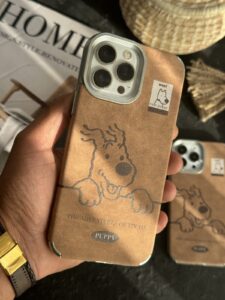 قاب موبایل آیفون سگ روی دیوار سنگشور پاپی - تصویر 3