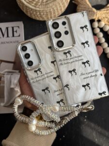 قاب موبایل سامسونگ پاپیون جمله مثبت سیلور + بندست - تصویر 2