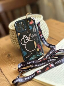 قاب موبایل آیفون میکی موس دیزنی + بند بلند یک طرفه - تصویر 3