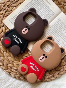 قاب موبایل آیفون خرس تدی سیلیکونی نیویورک