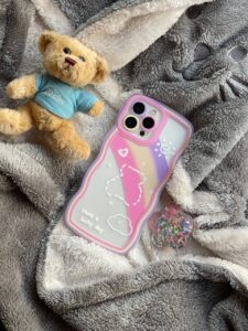 قاب موبایل آیفون ماه و ستاره و رنگین کمان خرسی + پاپ سوکت ستاره متحرک - تصویر 3