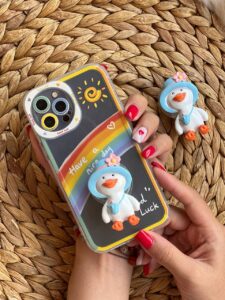قاب موبایل آیفون خورشید و جوجه اردک رنگین کمان