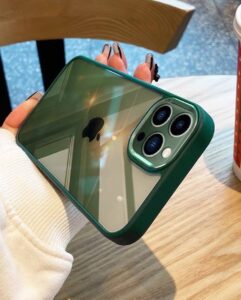 قاب موبایل آیفون متال لنز پشت بیرنگ دور سیلیکونی - تصویر 2