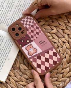 قاب موبایل آیفون بهترین آرزوی خرسی قهوه ای محافظ لنزدار - تصویر 3