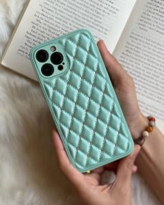 قاب موبایل آیفون شنل نگین سواروسکی محافظ لنز براق - تصویر 3