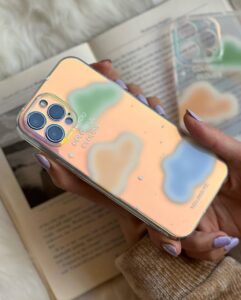 قاب موبایل آیفون ابرهای رنگی رنگی محافظ لنزدار - تصویر 2