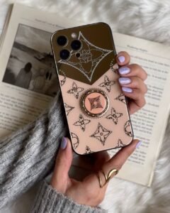 قاب موبایل سامسونگ لویی ویتون آینه و نگین حلقه - تصویر 2