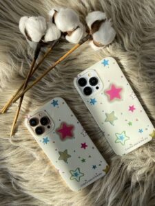 قاب موبایل آیفون ستاره های شنی به همراه صفحه کریستالی چسبی - تصویر 3