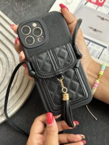 قاب موبایل آیفون سن لورن جاکارتی بندی بلند