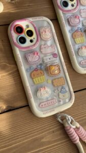 قاب موبایل آیفون خرس و خرگوش کندی سوییت - تصویر 2