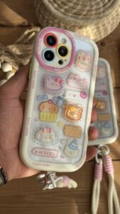 قاب موبایل آیفون خرس و خرگوش کندی سوییت