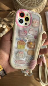 قاب موبایل آیفون خرس و خرگوش کندی سوییت - تصویر 3