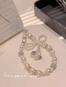 بند و آویز گره پاپیون مروارید - تصویر 2